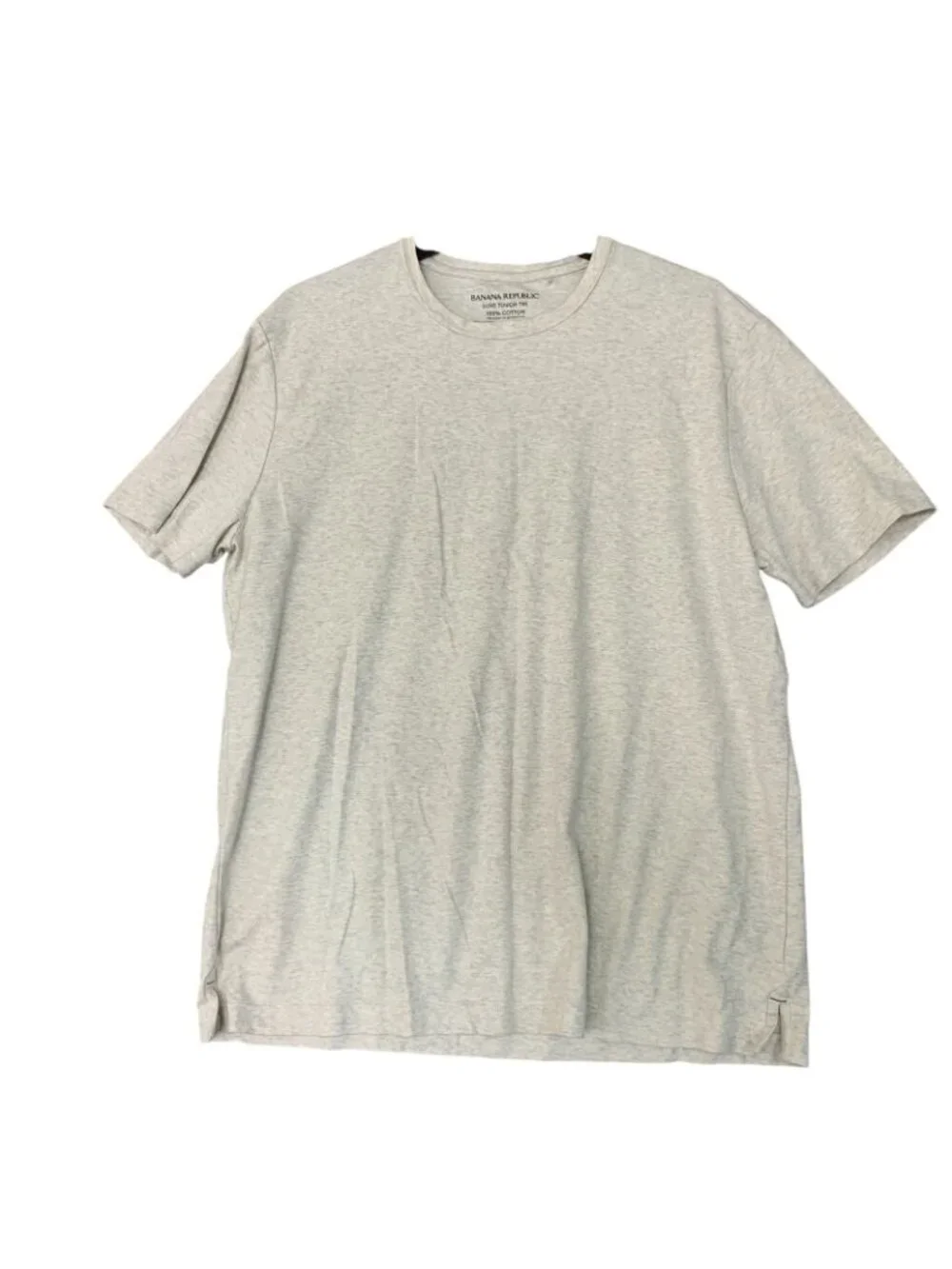 NWOT Banana Republic Men's L Luxe Touch Tee 100% Cotton Crewneck T-Shirt Tan